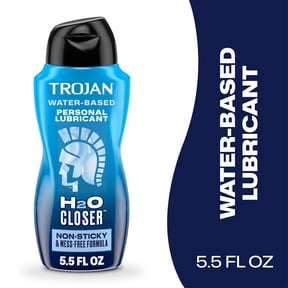 Trojan Lubricant H2O Closer Water Based Lubricant, Personal Lubricant, 5.5 fl oz Bottle