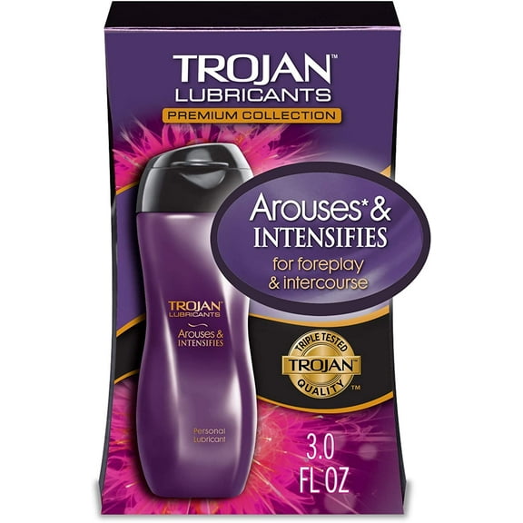 Trojan Lubricants Personal Lubricant Arouses & Intensifies - 3oz, Pack of 2