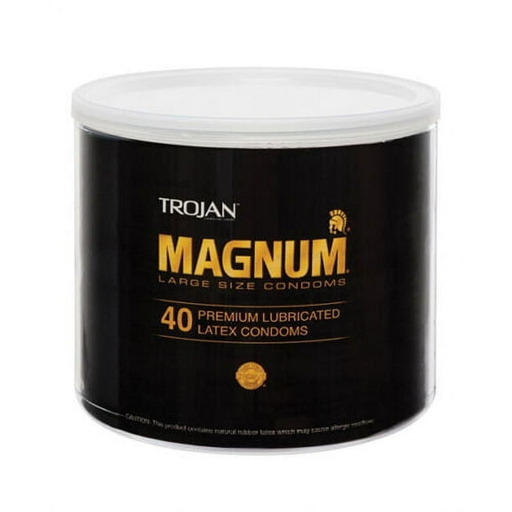 Trojan Magnum Large Size Condoms Lubricated for Comfort & Sensitivity, Latex - Choose Count