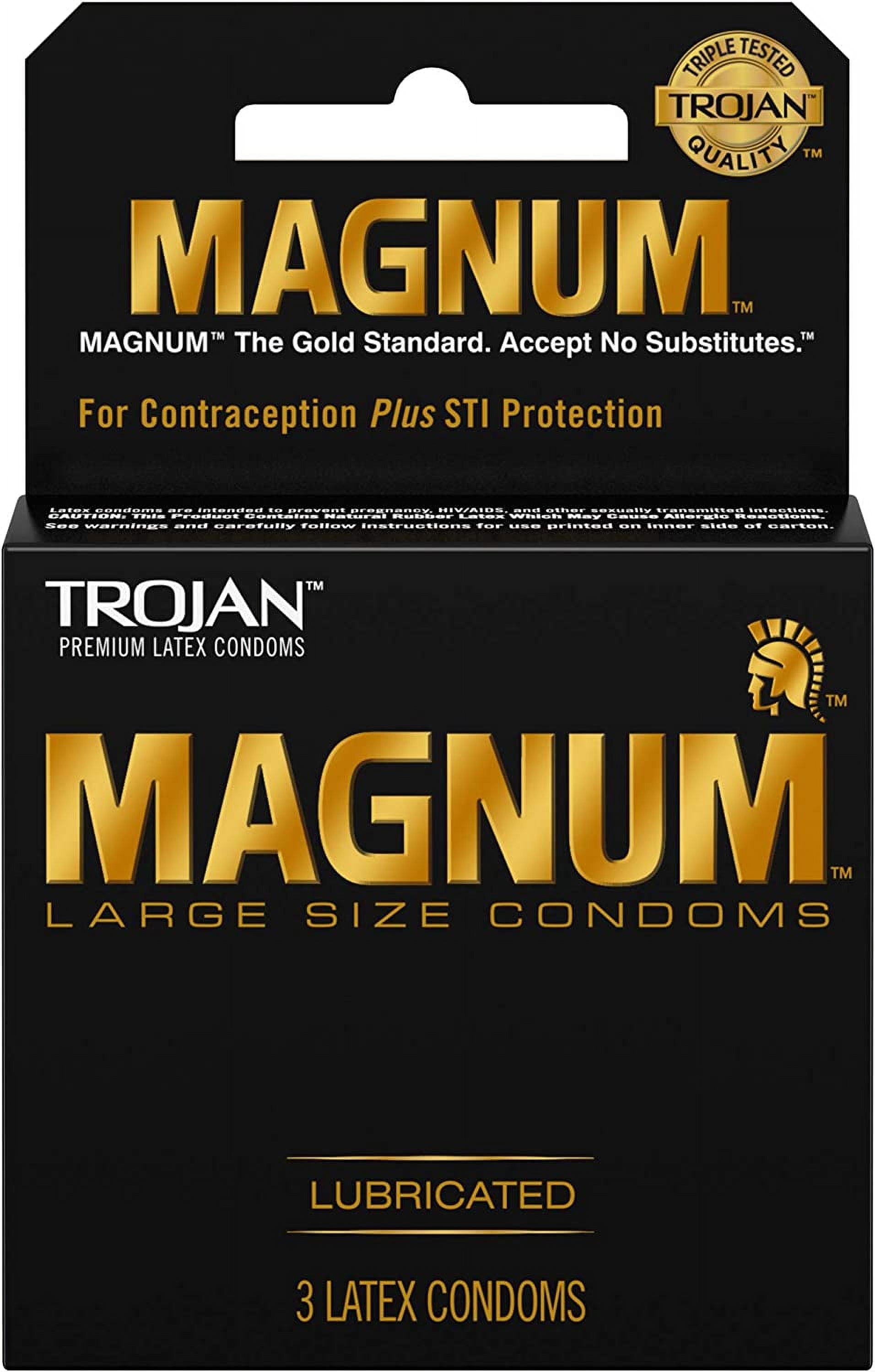 trojan magnum lubricated TROJAN Magnum Lubricated Latex Condoms main image 0