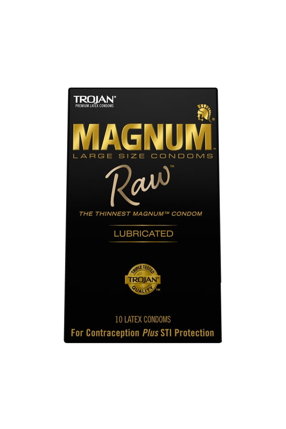 Magnum Raw Large Size Condoms - 10 Count