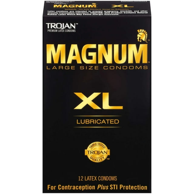 Trojan Magnum XL Large Size Lubricated Condoms - 12 Count - Walmart ...