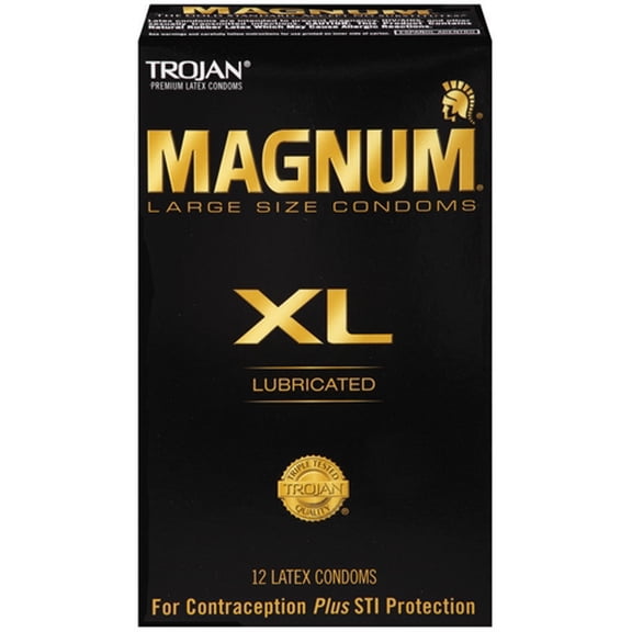 Trojan Magnum XL Large Size Lubricated Condoms - 12 Count