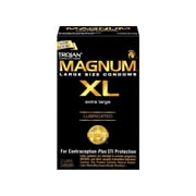 Trojan Magnum XL Large Size Lubricated Latex Condoms - 12 Count