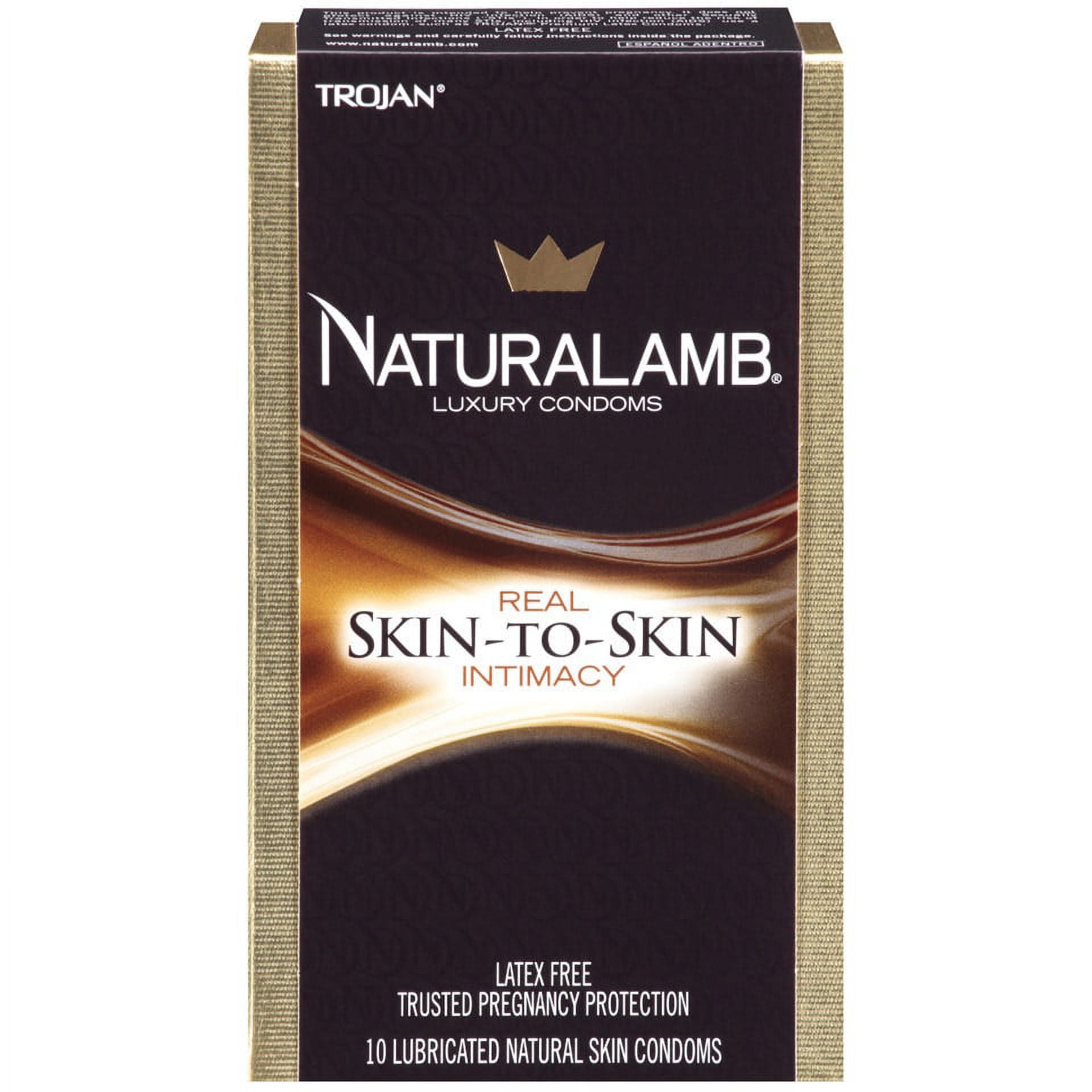Trojan Naturalamb Natural Skin Lubricated Luxury Condoms Non-Latex, 3ct  HSA/FSA Eligible