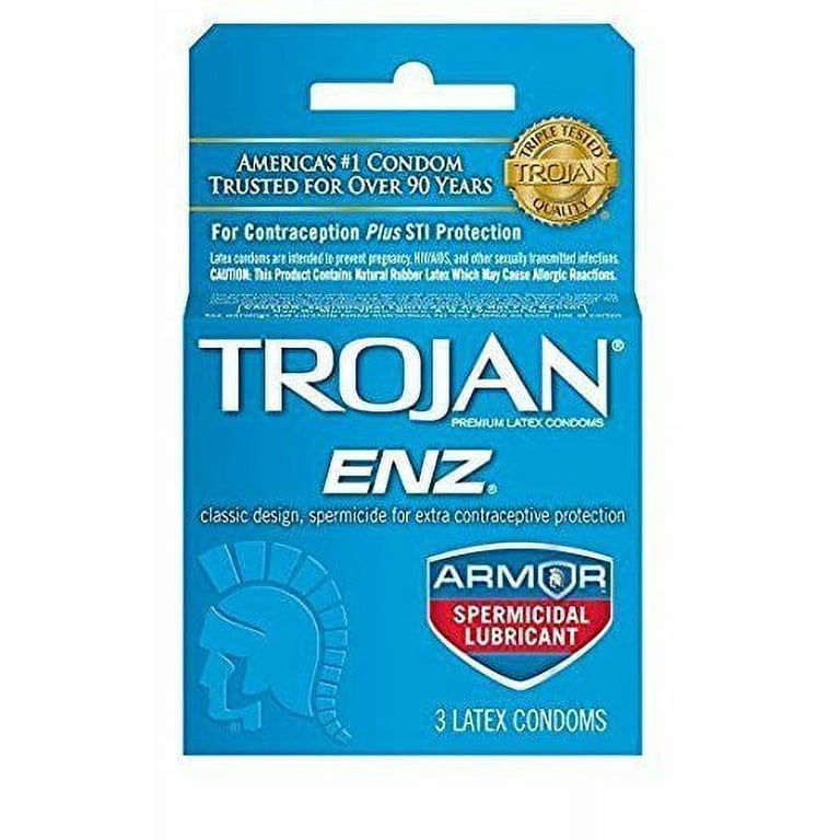 Trojan Premium Latex Condom Spemicidal Lubricant Reservior Tip, 3ct, 6-Pack  - Walmart.com