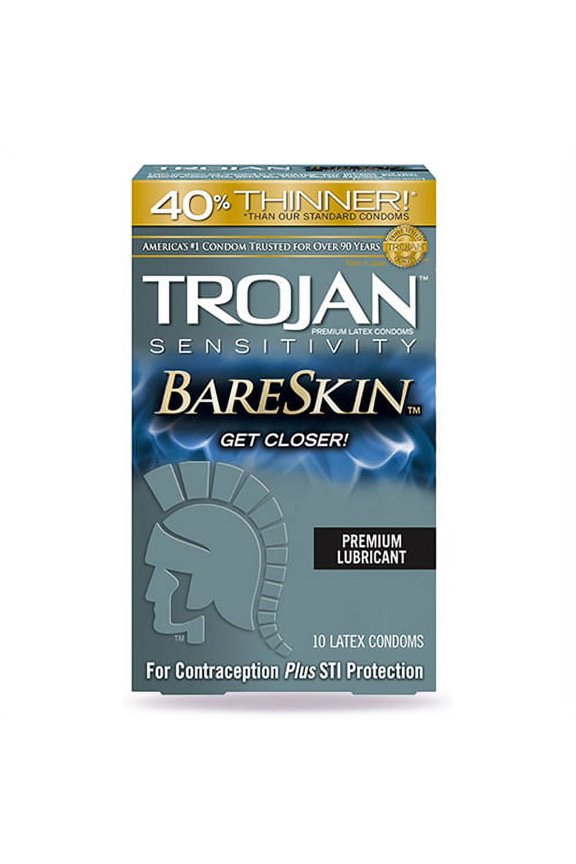 Sensitivity Bareskin Premium Latex Condoms - 10 Ea/Pack, 4 Pack