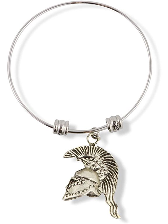 Trojan Soldier Helmet Adjustable Charm Bangle