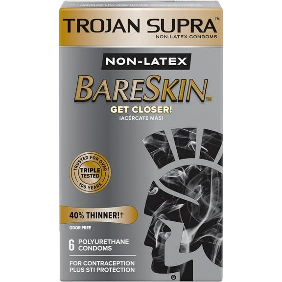 Trojan Supra Lubricated, 6 Count