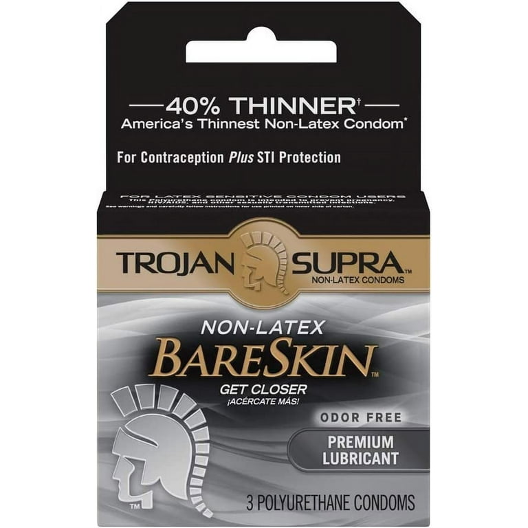 Trojan Supra Premium Non Latex Condoms Microsheer Polyurethane 3 Each Pack 6 Pack 3 Pack Walmart