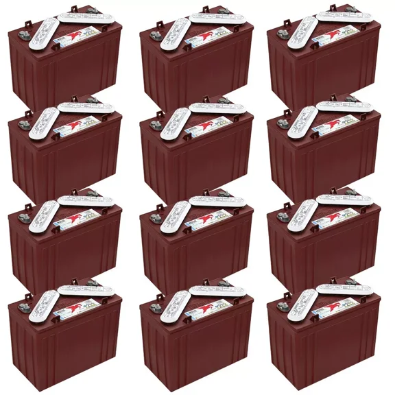 Trojan T-1275 T1275 12 Volt 150 Ah GC12 Deep Cycle Battery - 12 Pack