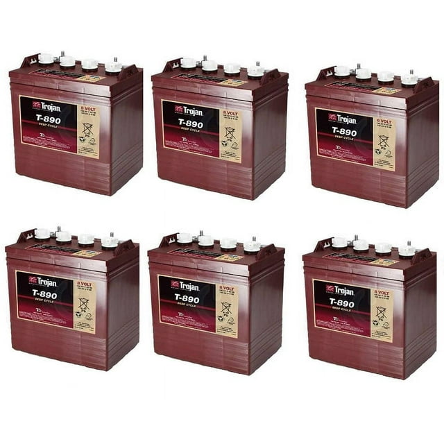 Trojan T-890 Deep Cycle 8V Battery X6 - Walmart.com