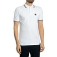 thumbnail image 1 of Trojan Three Colour Tipped Pique Polo Shirt, White, 1 of 6