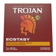 thumbnail image 1 of Trojan Ecstasy Ribbed Bulbous Shape Latex Premium Lubricated Condoms, 26 Count, 1 of 10