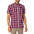 thumbnail image 1 of Trojan Windowpane Check Short Sleeved Shirt, Multicoloured, 1 of 5