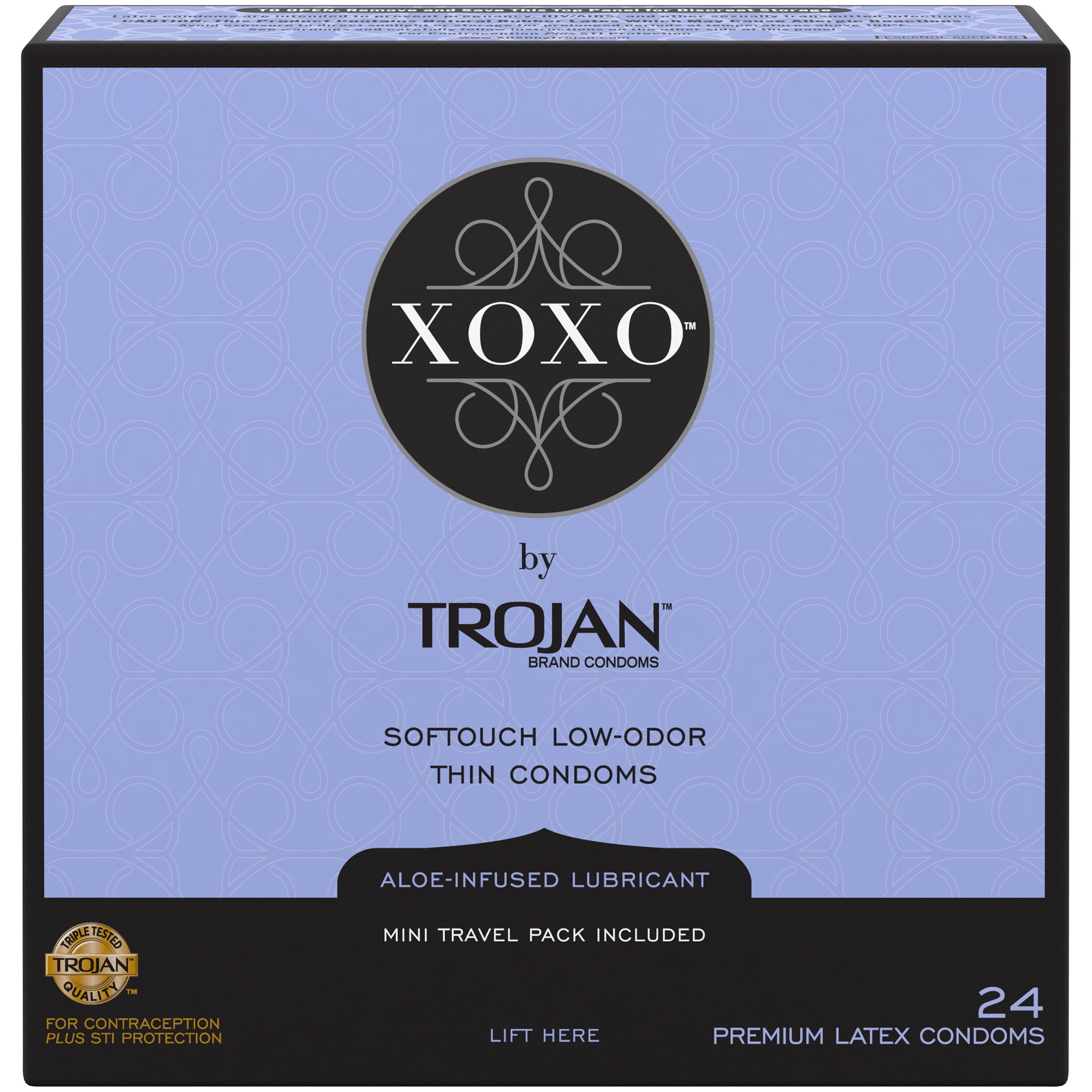 Trojan XOXO Thin Softouch Lubricated Latex Condoms, 24ct - Walmart.com