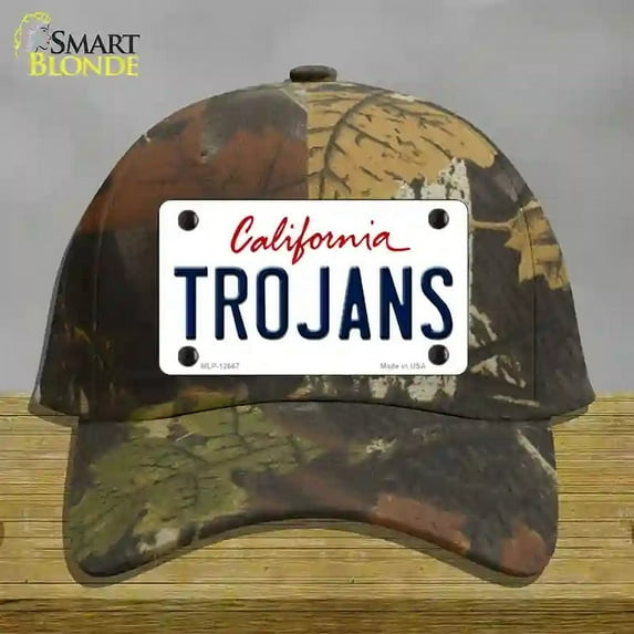 Trojans Novelty License Plate Hat Cotton Camoflauge
