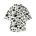 thumbnail image 1 of Trolimons Boy Shirts Western Clothes Cow Print Short Sleeve Button Down Lapel Neck Tops Summer T Shirt,Toddler Big Kids, Size 3-14T, 1 of 4