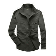 Trolimons Casual Long Sleeve Lightweight Button Up Shirts (Men's XXXXL)