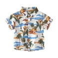 thumbnail image 1 of Trolimons Short Sleeve Tropical Cotton Button-Up Shirts (Kids), 1 of 9