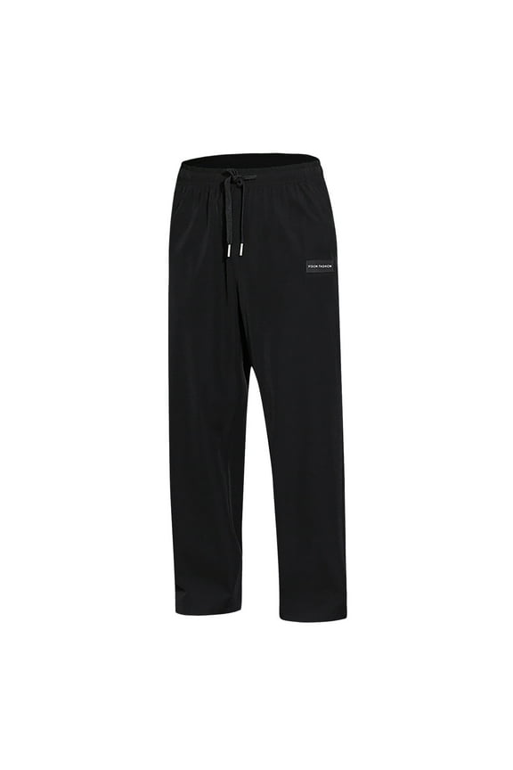 Summer Drawstring Elastic Waist Pants Ice Silk, (Men's )