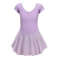 thumbnail image 1 of Trolimons Toddler Girls Ballet Dress Spring Summer Solid Short Sleeve Gymnastics Dress Princess Dress Clothes Size 3-4T, 1 of 3