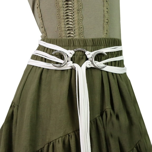 Troll Belt For Women Norse Witch Belt Extra Long Rope Ring Knotted Belt Accessory