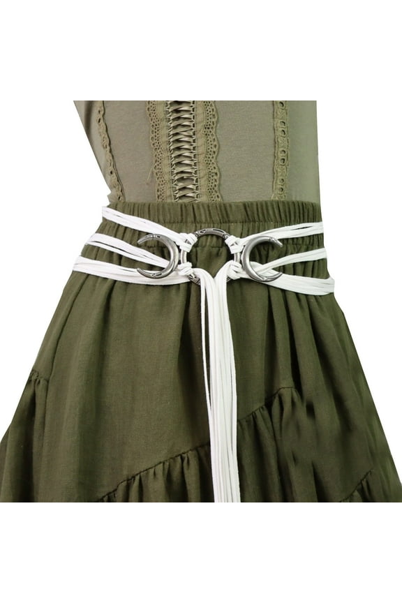 Troll Belt For Women Norse Witch Belt Extra Long Rope Ring Knotted Belt Accessory