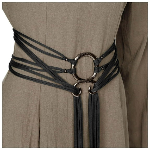 Troll Belt For Women Norse Witch Belt Extra Long Rope Ring Knotted Belt Accessory Missionary Belt Complete Duty Belt Leather Belt Bag for Women Leather Belts for Men Gang Belt Soft Belts for Men Mens