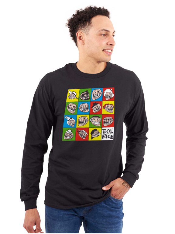 Internet Memes Big Smiley Long Sleeve TShirt Men Women Brisco Brands S