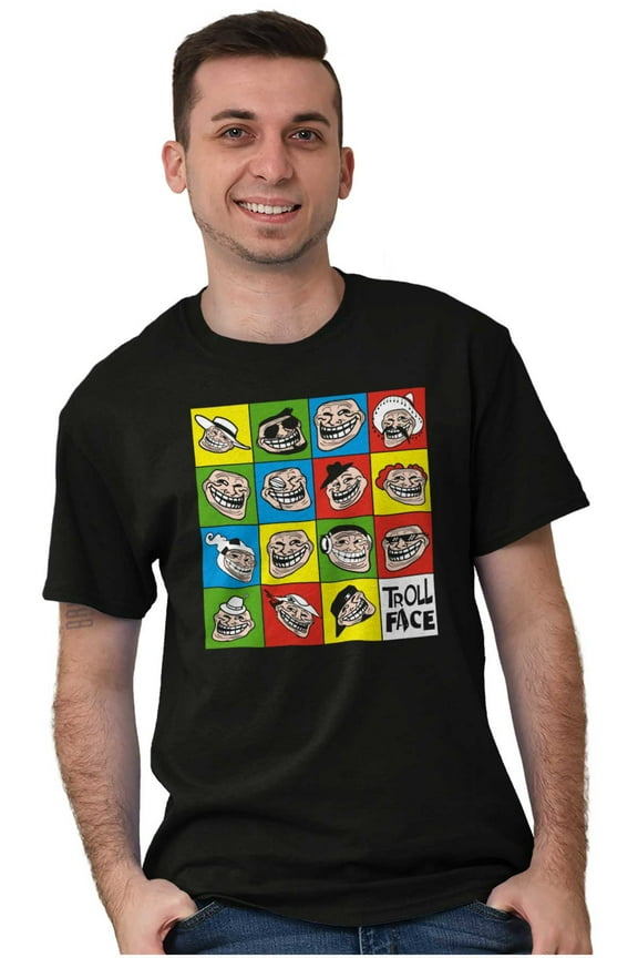 Troll Face Internet Memes Big Smiley Men's Graphic T Shirt Tees Brisco Brands S