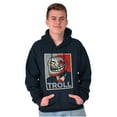 thumbnail image 1 of Troll Face Meme Big Smiley Internet Hoodie Sweatshirt Women Men Brisco Brands M, 1 of 6