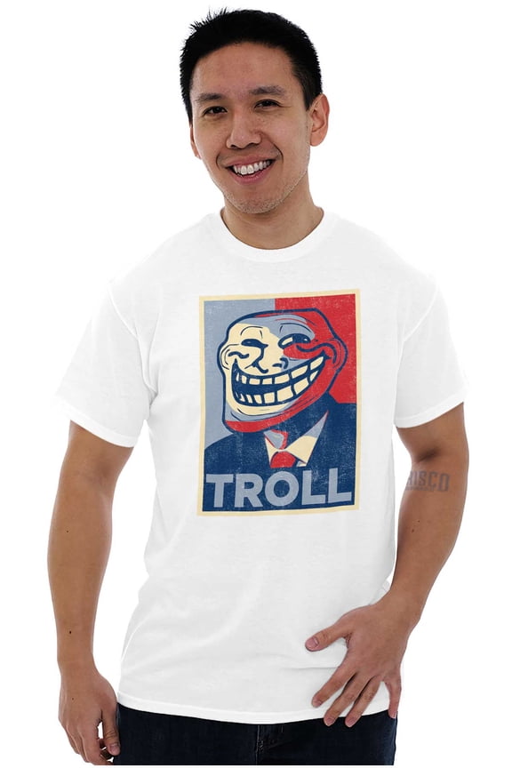 Troll Face Meme Big Smiley Internet Men's Graphic T Shirt Tees Brisco Brands M