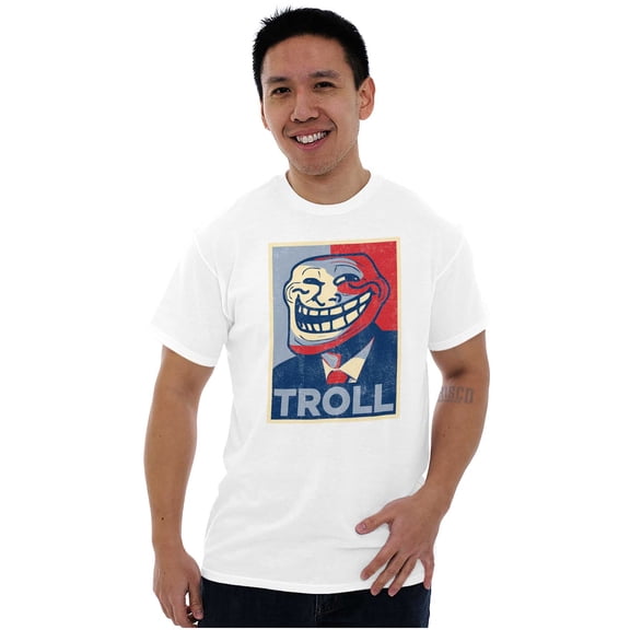 Troll Face Meme Big Smiley Internet Men's Graphic T Shirt Tees Brisco Brands S