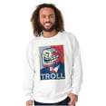 thumbnail image 1 of Troll Face Meme Big Smiley Internet Sweatshirt for Men or Women Brisco Brands X, 1 of 6
