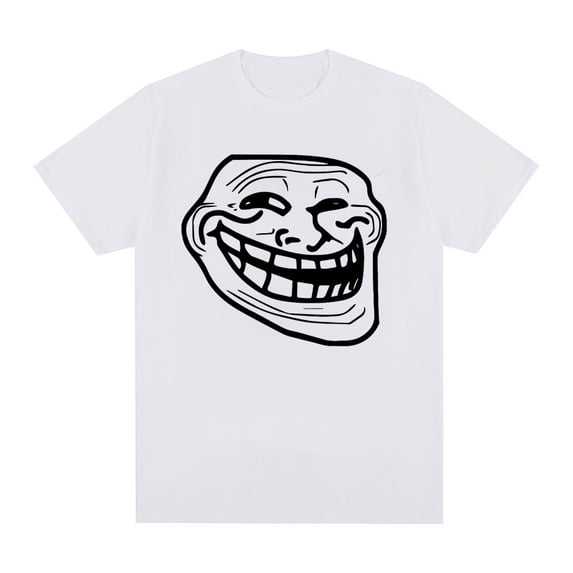 Troll Face Memes Angry Man Problem Funny Meme T Shirts Men's Women Retro Fashion Harajuku Cotton Short Sleeve T-shirt Streetwear