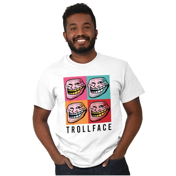 Troll Face Memes Big Smiley Trollface Men's Graphic T Shirt Tees Brisco Brands 3X