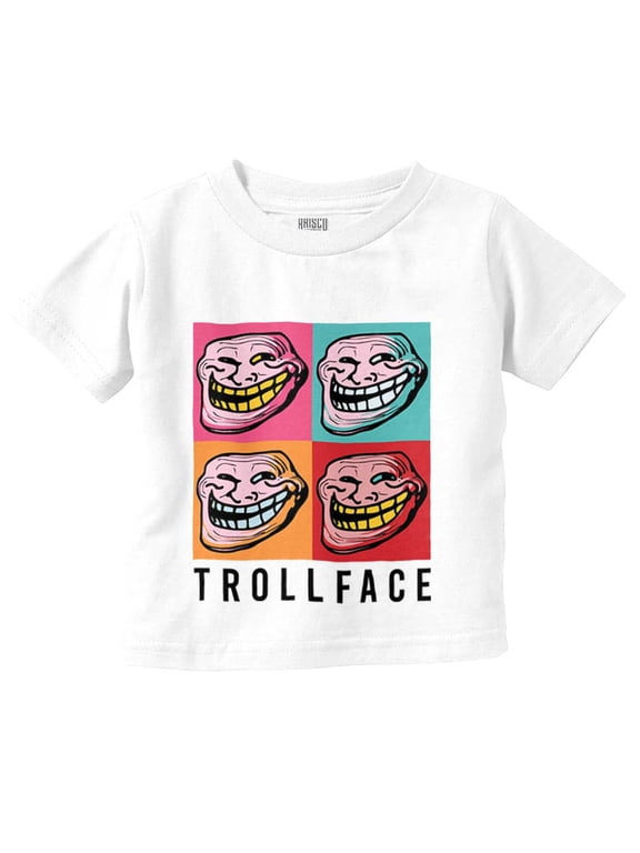Troll Face Memes Big Smiley Trollface Toddler Boy Girl T Shirt Infant Toddler Brisco Brands 24M