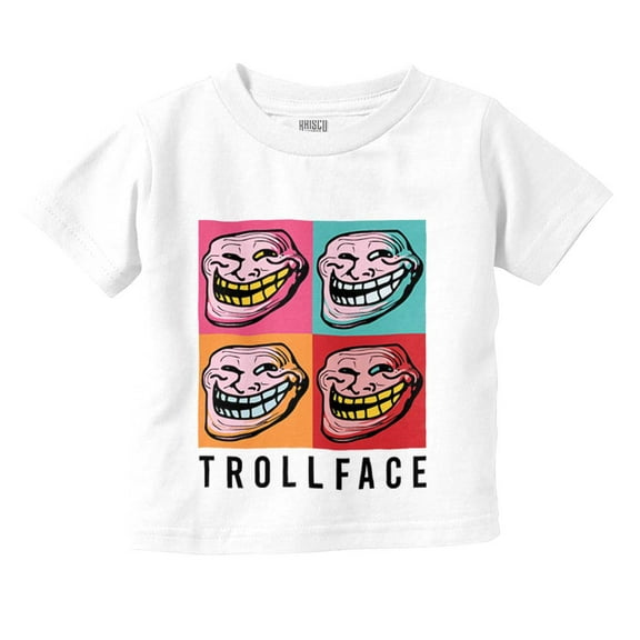 Troll Face Memes Big Smiley Trollface Toddler Boy Girl T Shirt Infant Toddler Brisco Brands 3T