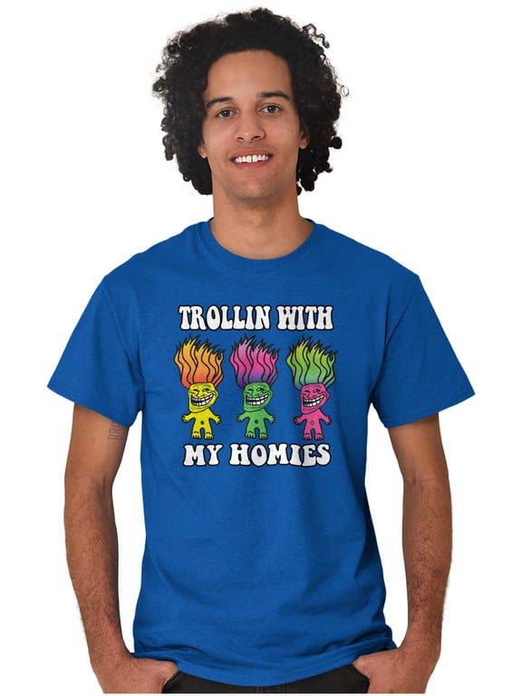 Memes Smiling Trollface Men's Graphic T Shirt Tees Brisco Brands S