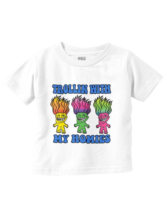 Troll Face Memes Smiling Trollface Toddler Boy Girl T Shirt Infant Toddler Brisco Brands 24M