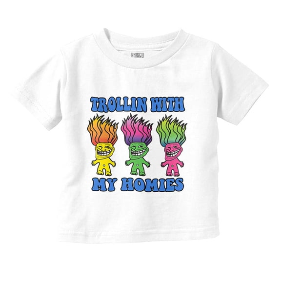 Troll Face Memes Smiling Trollface Toddler Boy Girl T Shirt Infant Toddler Brisco Brands 4T