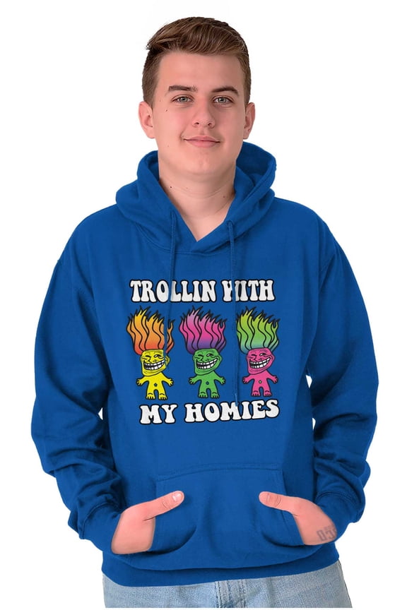 Memes Smiling Trollface Unisex Plus Size Hoodie Brisco Brands 2X