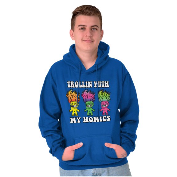 Troll Face Memes Smiling Trollface Unisex Plus Size Hoodie Brisco Brands 3X