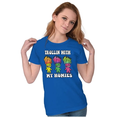 Troll Face Memes Smiling Trollface Women's T Shirt Ladies Tee Brisco Brands S