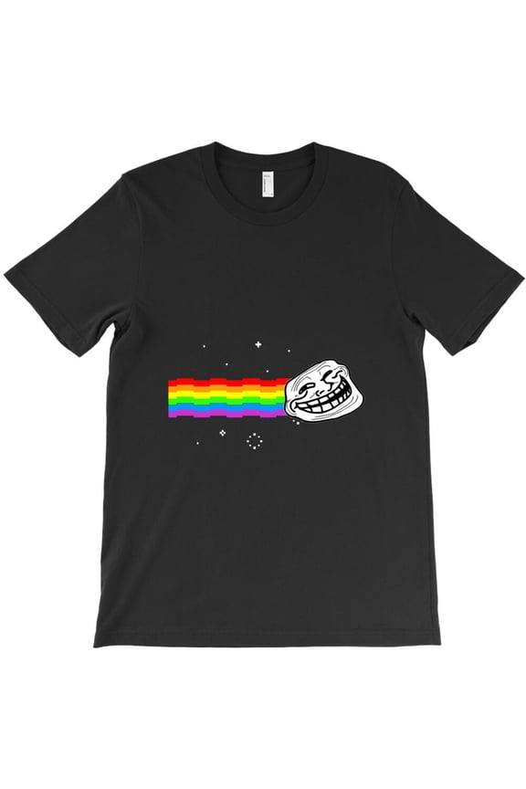 Troll Face Nyan Cat Meme Funny Internet Culture Parody Graphic - Makes a Great Gift H30181 Unisex T-Shirt, Up to 5XL Available