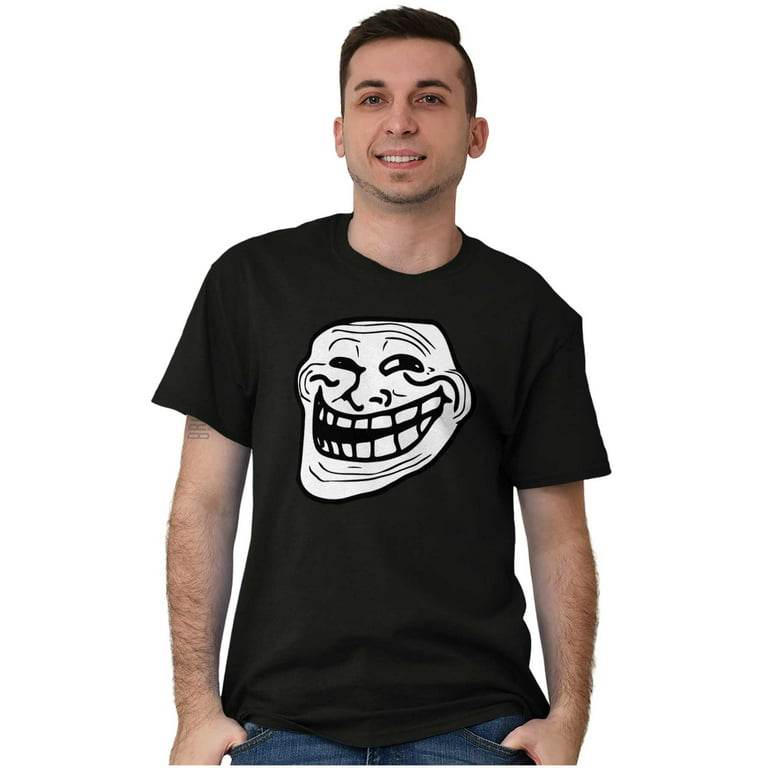 Troll Face Smiley Internet Funny Meme Gift Womens or Mens Crewneck T Shirt  Tee