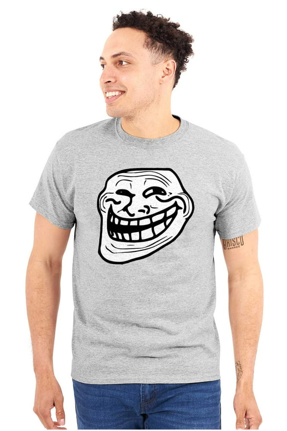 Troll Face Original Meme Smile Mad Men's Graphic T Shirt Tees Brisco Brands S