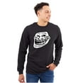 thumbnail image 1 of Troll Face Original Meme Smile Mad Unisex Plus Size Long Sleeve Shirt Brisco Brands 2X, 1 of 3