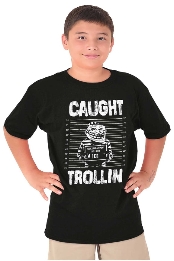 Troll Face Trollface Internet Meme Crewneck T Shirts Boy Girl Teen Brisco Brands X
